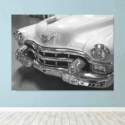 Antiek Classic Car Cadillac Canvas Afdruk (Insitu (Houten vloer))