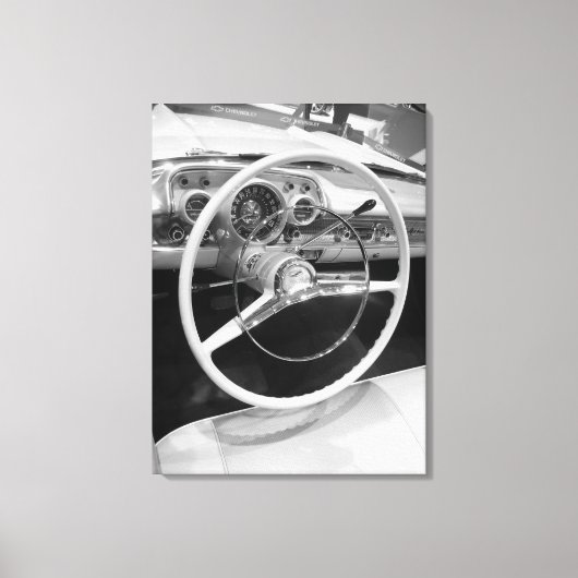 Antiek Classic Car Chevrolet Wheel Canvas Afdruk (Voorkant)
