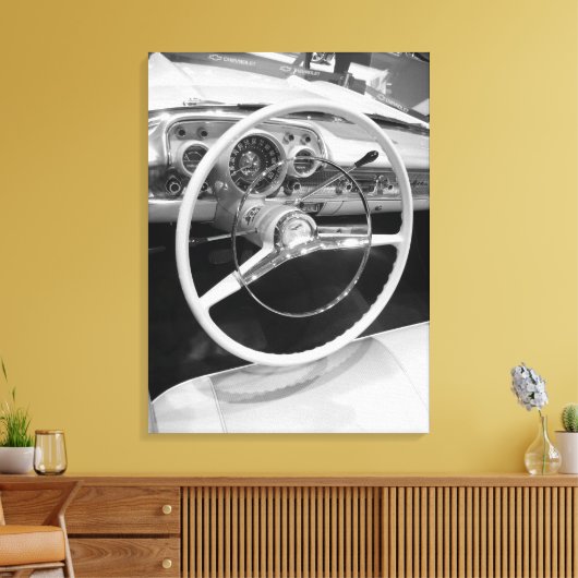  Antiek Classic Car Chevrolet Wheel Canvas Afdruk (Insitu (Woonkamer))