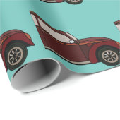 Antiek Classic Car Verjaardag Cadeaupapier (Rol Hoek)