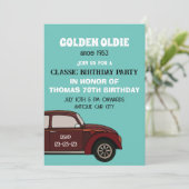 Antiek Classic Car Verjaardag Kaart (Staand voorkant)