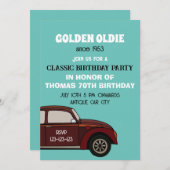 Antiek Classic Car Verjaardag Kaart (Voorkant / Achterkant)