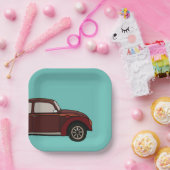 Antiek Classic Car Verjaardag Papieren Bordje (Feest)