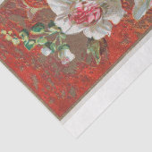 Antiek Classic Hollyhock Flowers Tissuepapier (Detail)