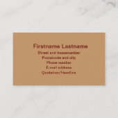 Antiek Classic Muzieknoten Visitekaartje (Achterkant)