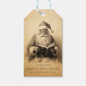  Antiek Classic Santa Gepersonaliseerd Kerst Cadeaulabel (Voorkant)