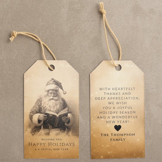 Antiek Classic Santa Gepersonaliseerd Kerst Cadeaulabel