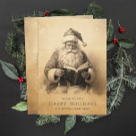 Antiek Classic Santa Gepersonaliseerd Kerst Feestdagenkaart<br><div class="desc">Vier het vakantieseizoen met tijdloze charme door deze Antiek Classic Santa Gepersonaliseerd kerstkaarten te sturen. Met een nostalgische illustratie van Santa Claus die een boek leest, zijn deze kaarten ontworpen om de essentie van traditionele Kerstmis vast te leggen. Perfect voor gezinnen die waarde hechten aan klassieke vakantietradities, deze kaarten kunnen...</div>