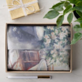 Antiek Clawfoot Tub Jasmine Badkuip Decoupage Tissuepapier (Geschenk)