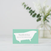 Antiek Clawfoot Tub Visitekaartje (Staand voorkant)