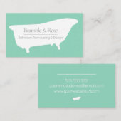 Antiek Clawfoot Tub Visitekaartje (Voorkant / Achterkant)