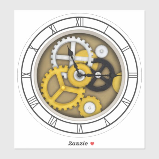 Antiek Clockface met Trompe L'oeil Decal Sticker (Vel)