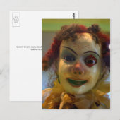 antiek clown briefkaart (Voorkant / Achterkant)