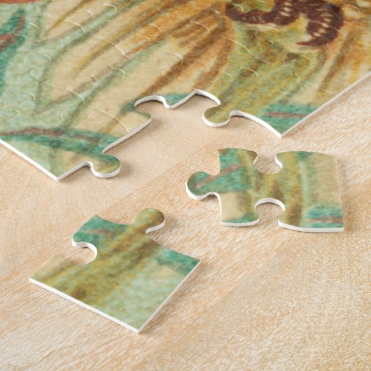 Antiek Cockatau en Pomegranaat Legpuzzel (Zijkant)