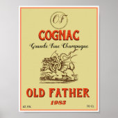 Antiek cognac-label poster (Voorkant)