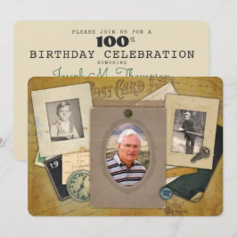 Antiek collage | Aangepast fotojaar voor Masculine Kaart