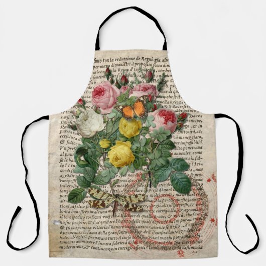 Antiek collage all-over print Schort (Voorkant)