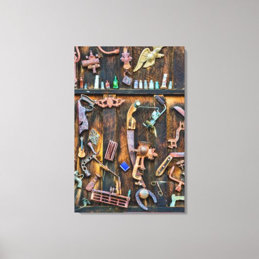 Antiek collectie aan de wand canvas afdruk (Voorkant)