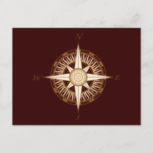 Antiek Compass Post Card Briefkaart
