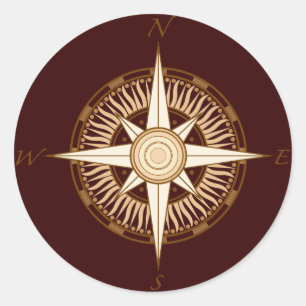 Antiek Compass Sticker