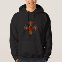 ANTIEK CONSERVATIE KRUIS Rode Ruby Gem Hoodie