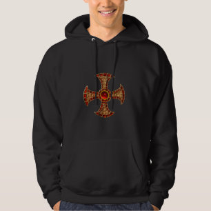 ANTIEK CONSERVATIE KRUIS Rode Ruby Gem Hoodie