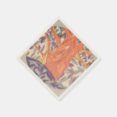 Antiek contrastkleurstructuur servet (Hoek)