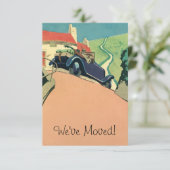 Antiek converteerbare auto,  adreswijziging kaart (Staand voorkant)