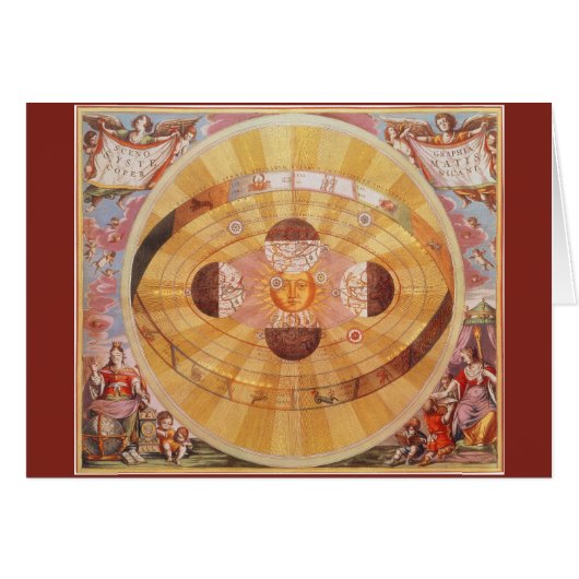 Antiek Copernicaans zonnestelsel,  astronomie (Voorkant Horizontaal)