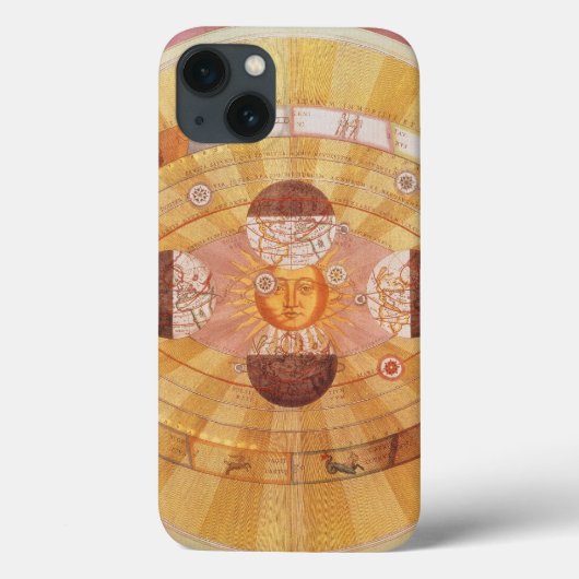 Antiek Copernicaans zonnestelsel, astronomie Case-Mate iPhone Case (Achterkant)