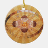 Antiek Copernicaans zonnestelsel, astronomie Keramisch Ornament (Voorkant)