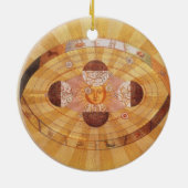 Antiek Copernicaans zonnestelsel, astronomie Keramisch Ornament (Achterkant)
