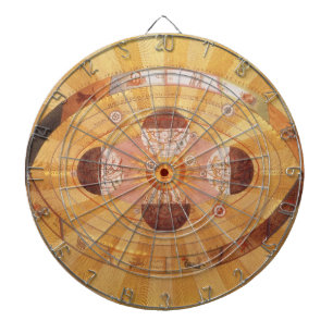 Antiek Copernicaans zonnestelsel, Vintage astronom Dartbord
