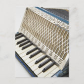 Antiek cordion-toetsenbord briefkaart (Voorkant)