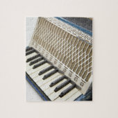 Antiek cordion-toetsenbord legpuzzel (Verticaal)