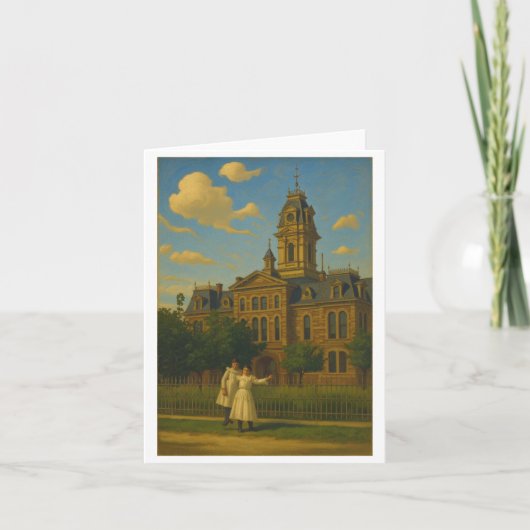 Antiek Couthouse Bedankkaart (Voorkant)