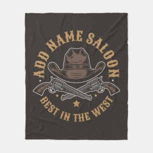 Antiek Cowboy Pistolen VOEG NAAM TOE Old Wild West Fleece Deken