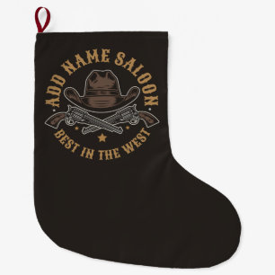 Antiek Cowboy Pistolen VOEG NAAM TOE Old Wild West Grote Kerstsok
