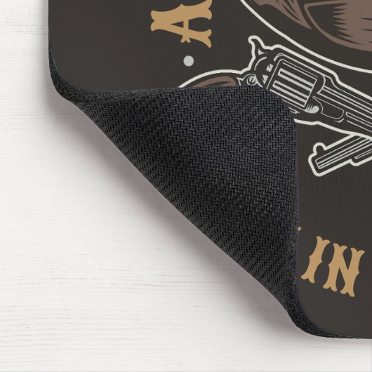 Antiek Cowboy Pistolen VOEG NAAM TOE Old Wild West Muismat (Hoek)