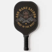 Antiek Cowboy Pistolen VOEG NAAM TOE Old Wild West Pickleball Paddle (Voorkant)