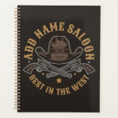 Antiek Cowboy Pistolen VOEG NAAM TOE Old Wild West Planner (Voorkant)