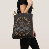 Antiek Cowboy Pistolen VOEG NAAM TOE Old Wild West Tote Bag (Dichtbij)