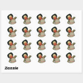 Antiek Cowboy Speelgoed Pistool Hand in de Koekjes Ronde Sticker (Vel)