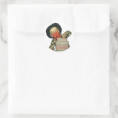 Antiek Cowboy Speelgoed Pistool Hand in de Koekjes Ronde Sticker (Tas)