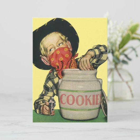 Antiek Cowboy Speelgoed Pistool Hand in de Koektro (Staand voorkant)