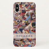 Antiek Crazy Quilt Patchwork Case-Mate iPhone Case (Achterkant)