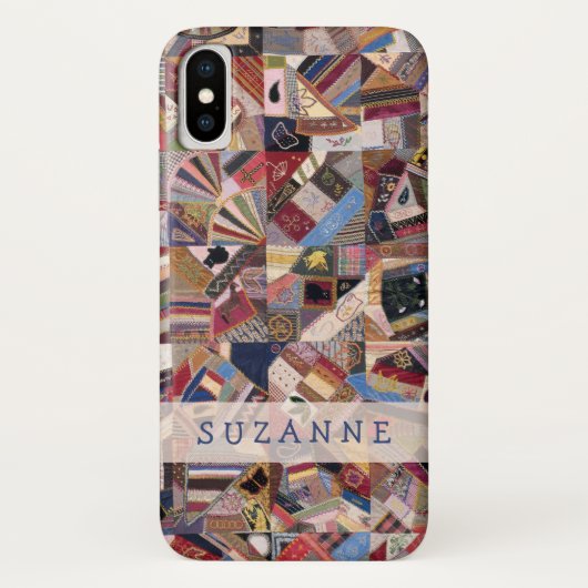 Antiek Crazy Quilt Patchwork Case-Mate iPhone Case (Achterkant)