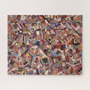 Antiek Crazy Quilt Pattern - Folk Art Craty Fun Legpuzzel