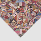 Antiek Crazy Quilt Pattern - Folk Art Craty Gift Tissuepapier (Detail)