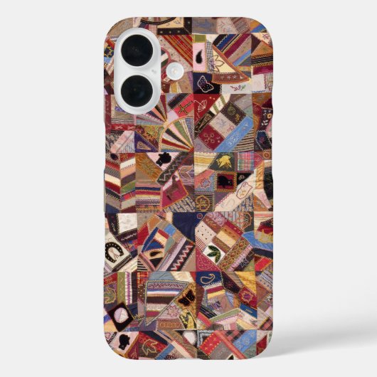 Antiek Crazy Quilt Pattern - Folk Art Quiled Case-Mate iPhone Case (Achterkant)
